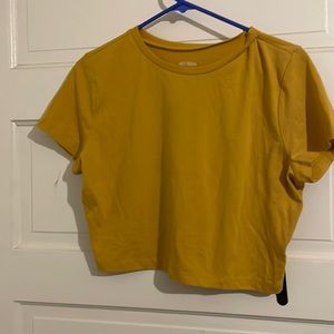 yellow crop top